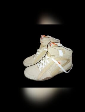 Champion Beige & Orange 3 On 3 Court Hi 2 high-top sneakers Sz 8